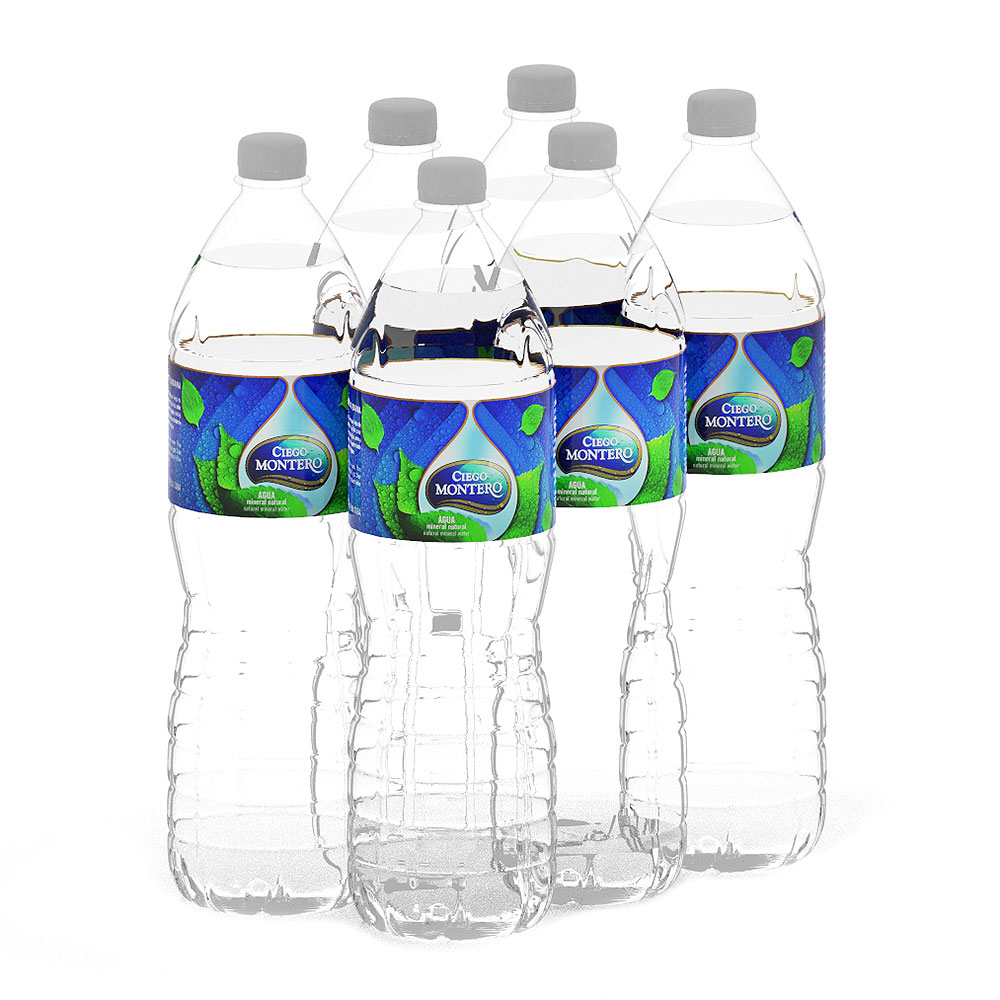 Agua Natural. Estuche de 6 botellas de 1500 ml