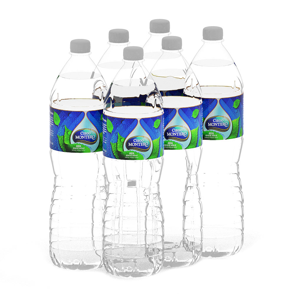 Natural Water. Box of 6 bottles of 1500 ml