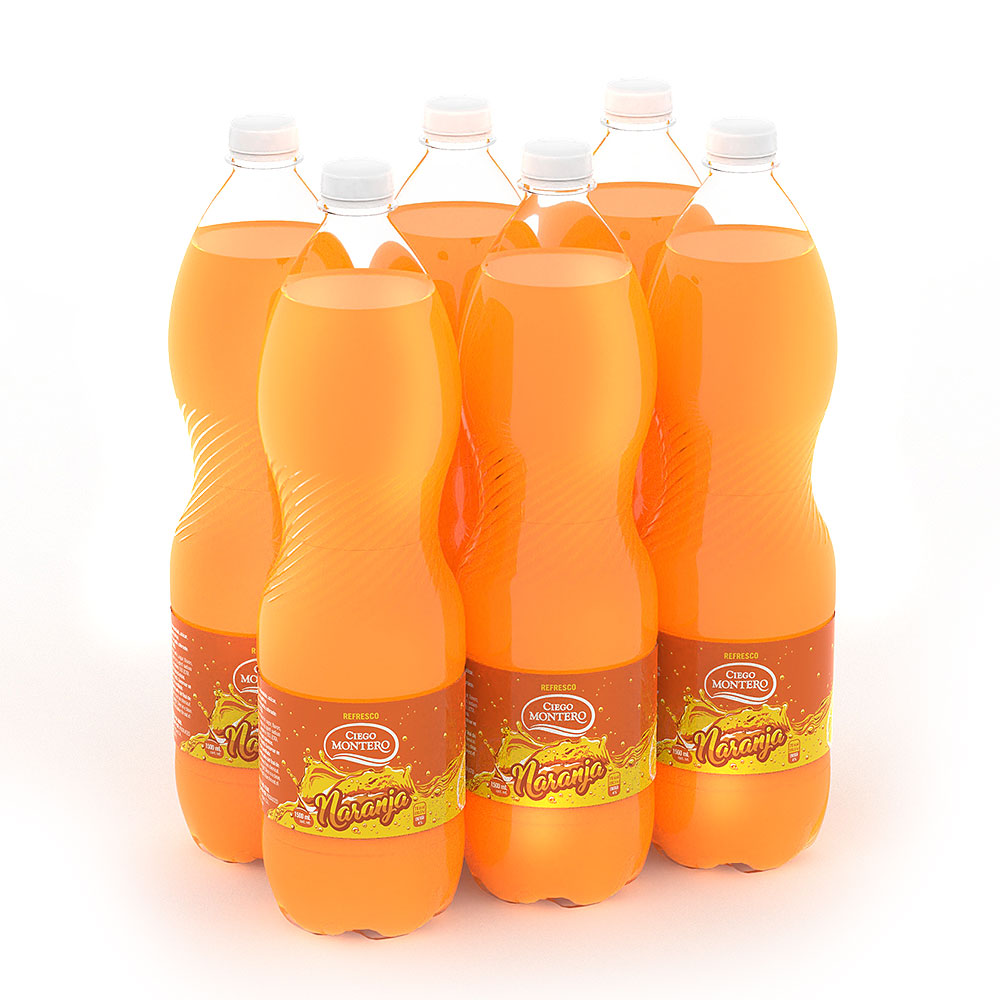 Orange Soft Drink Box of 6 bottles of 1500ml