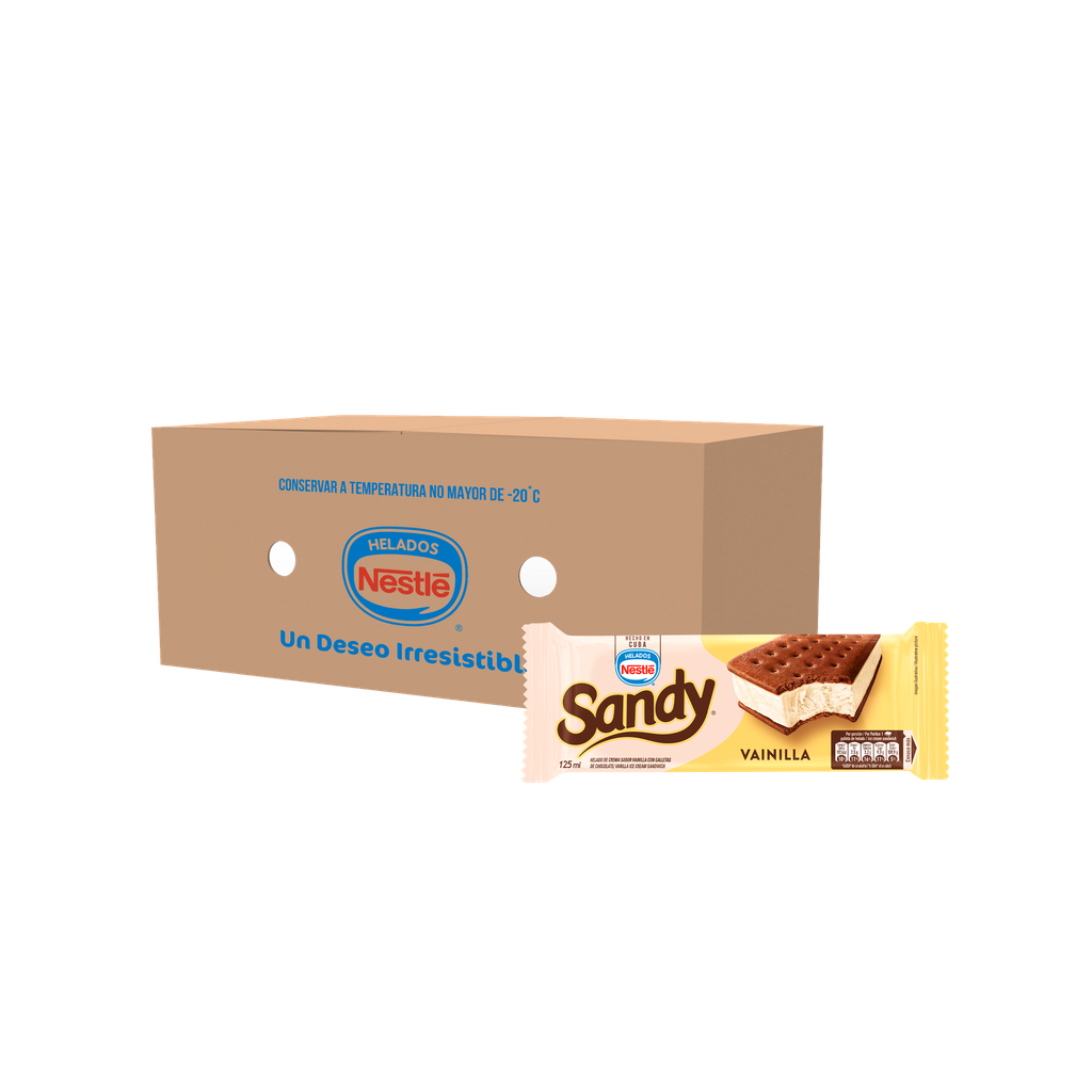 Sandy ice cream sandwich, Vanilla flavor - box x 24 units