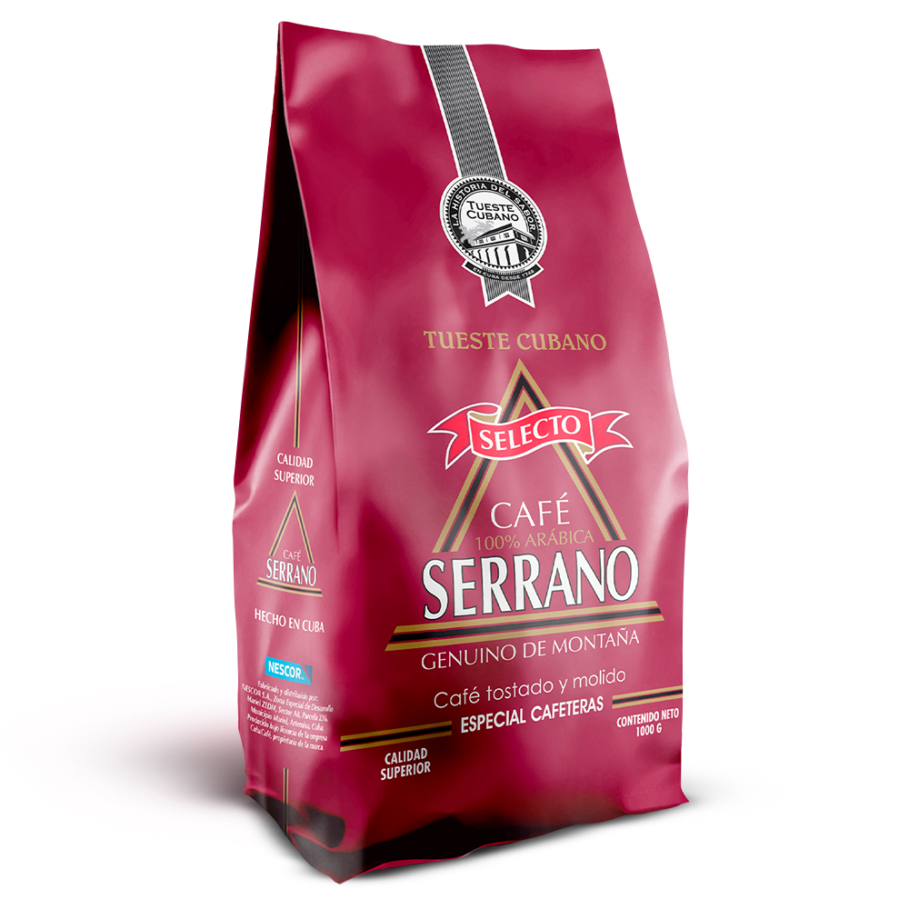 SERRANO Roasted and Ground Coffee, bag of 1kg