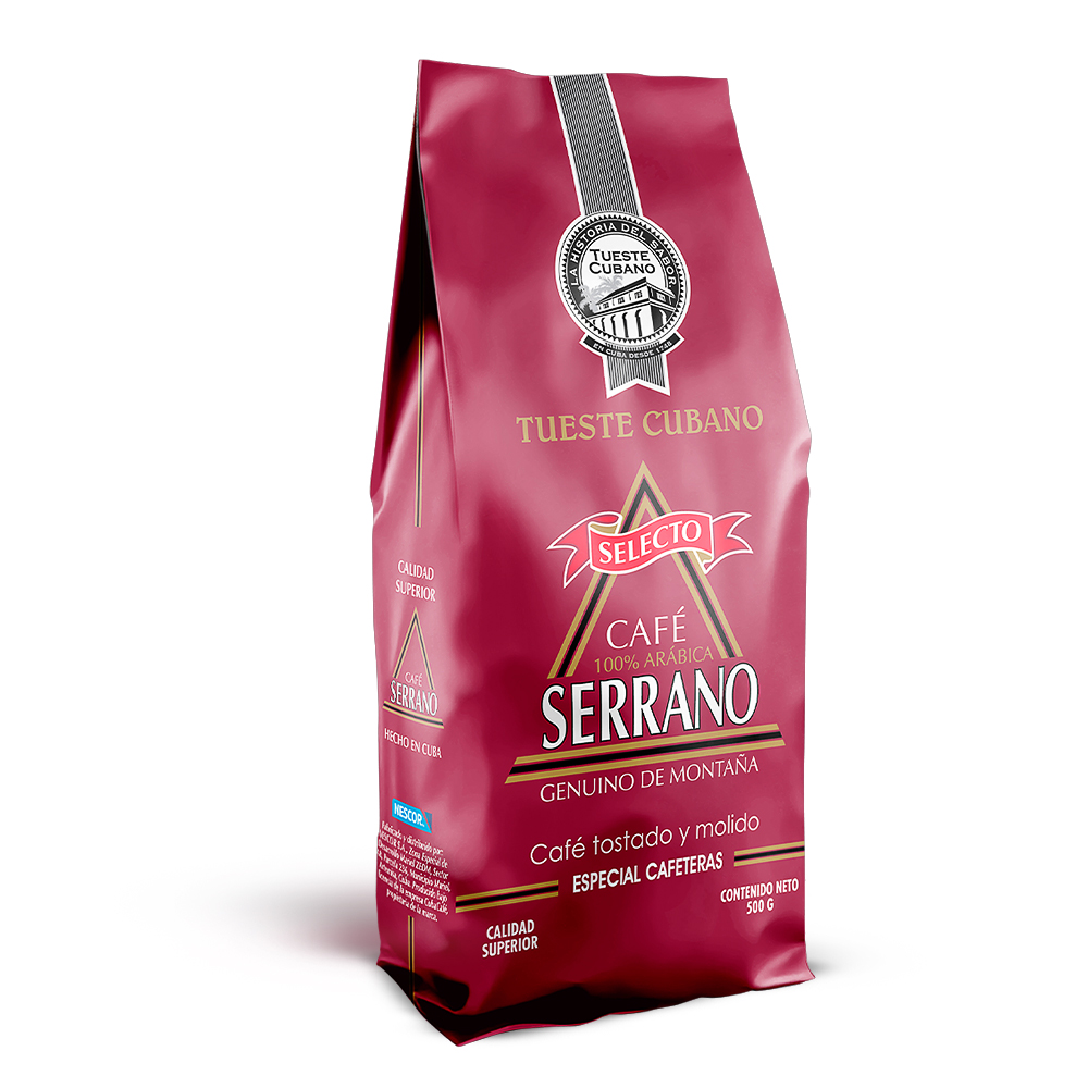 Café SERRANO Tostado y Molido, bolsa de 500 g