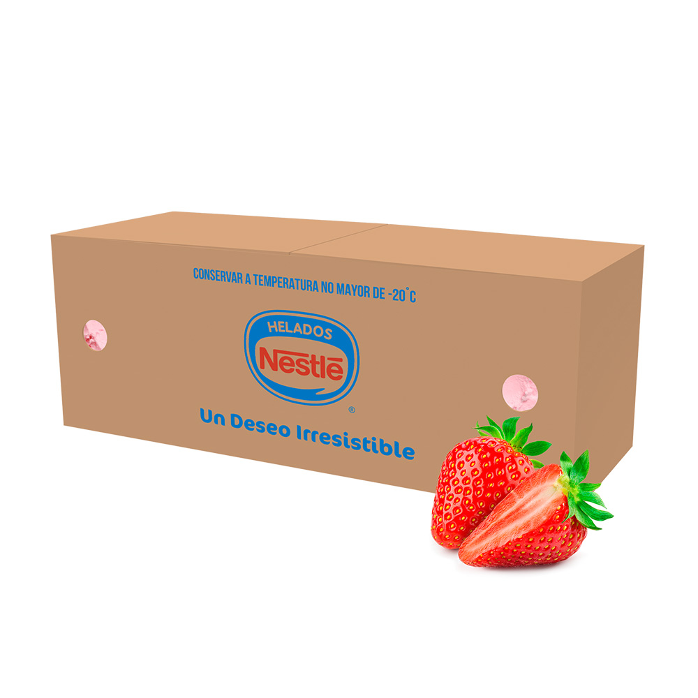 Strawberry flavor ice cream, 4,5 liter tub