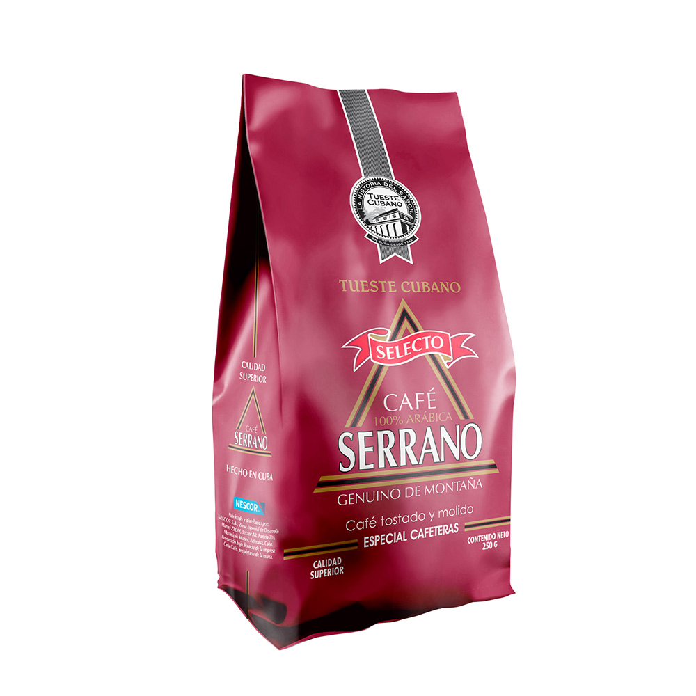 SERRANO Roasted and Ground Coffee, bag of 250 g