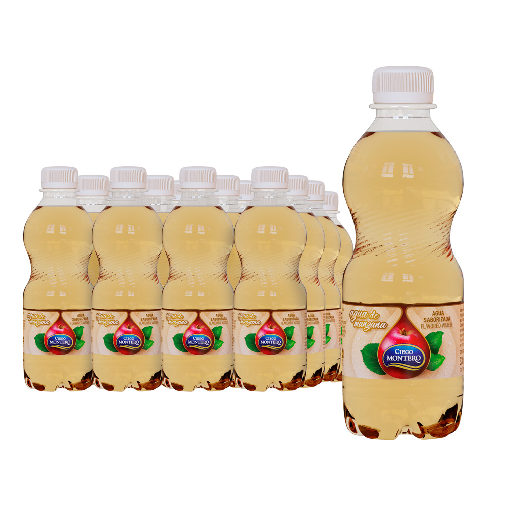 Agua sabor Manzana, Estuche de 16 botellas de 330 ml