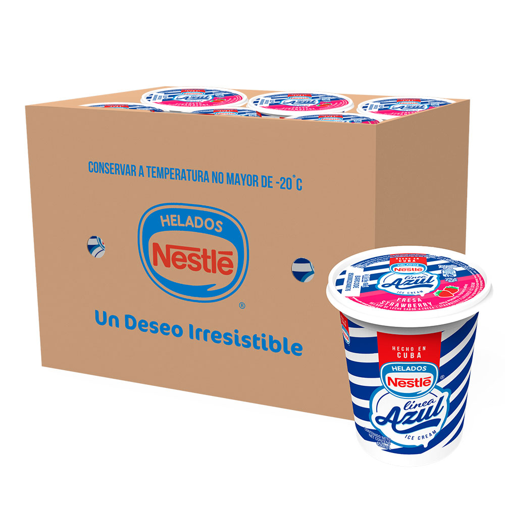 Helado Línea Azul, Sabor Fresa