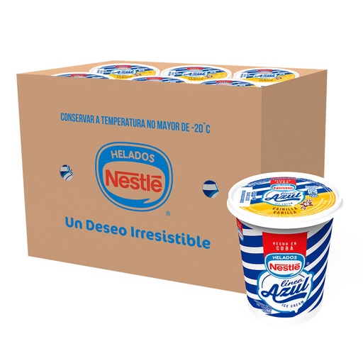 [08209] Linea Azul Ice Cream, Vanilla flavor - box x 12 450 ml pots