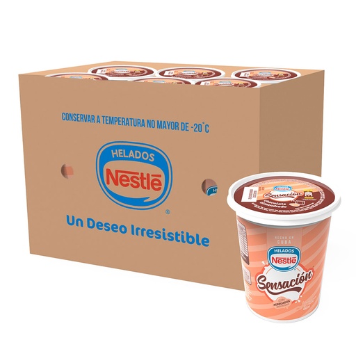 [08216] Helado Sensación, sabor Chocolate Almendrado- caja x 12 potes de 450 ml