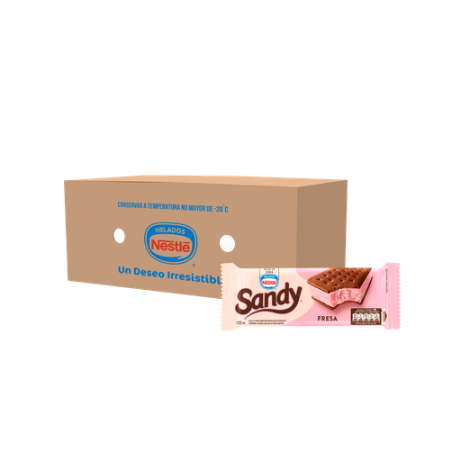 [08505] Bocadito de helado Sandy, sabor Fresa- caja x 24 unidades