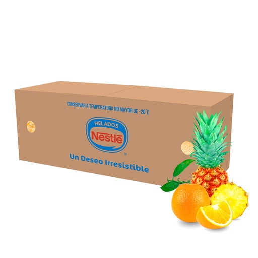 [08464] Pineapple Orange flavor ice cream, 4,5 liter tub